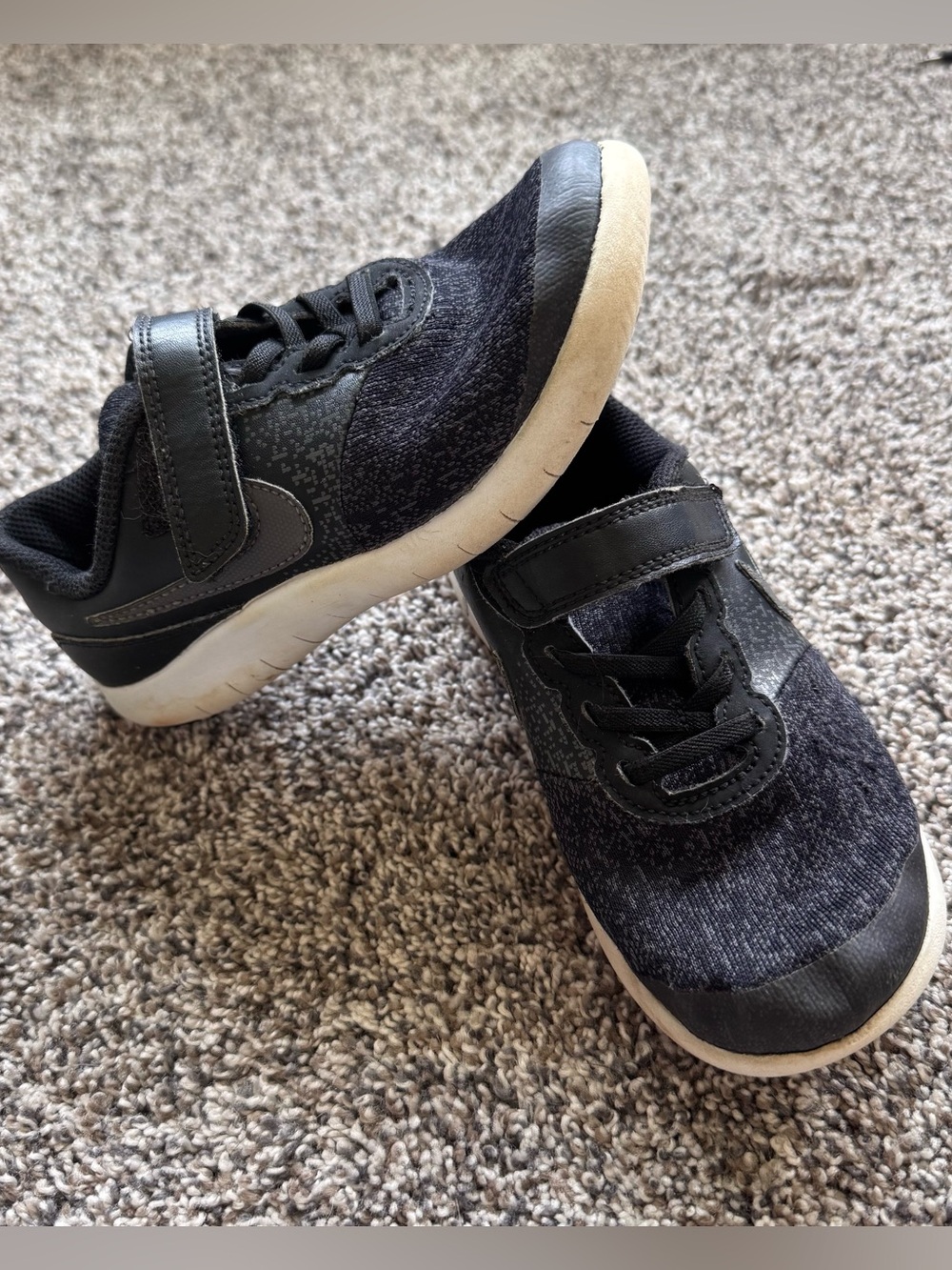 Nike Kids Black and White Slip-On Athletic Sneakers